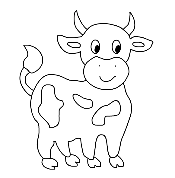 Gambar Mewarnai Cow